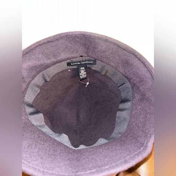 Banana Republic Wool Purple/Gray Cloche Hat With Bow VGUC Size S/M - Picture 5 of 6
